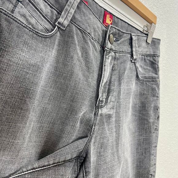 Vintage 80s Sasson Jeans Gray Jeweled Mid Rise Skinny Leg Shuffle 32x33 Size 10 - Picture 10 of 10